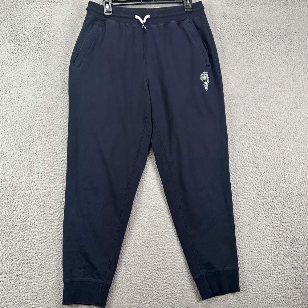 GOAT USA Mens Jogger Pants Large Black Drawstring‎ Pockets Tapered Leg Stretch